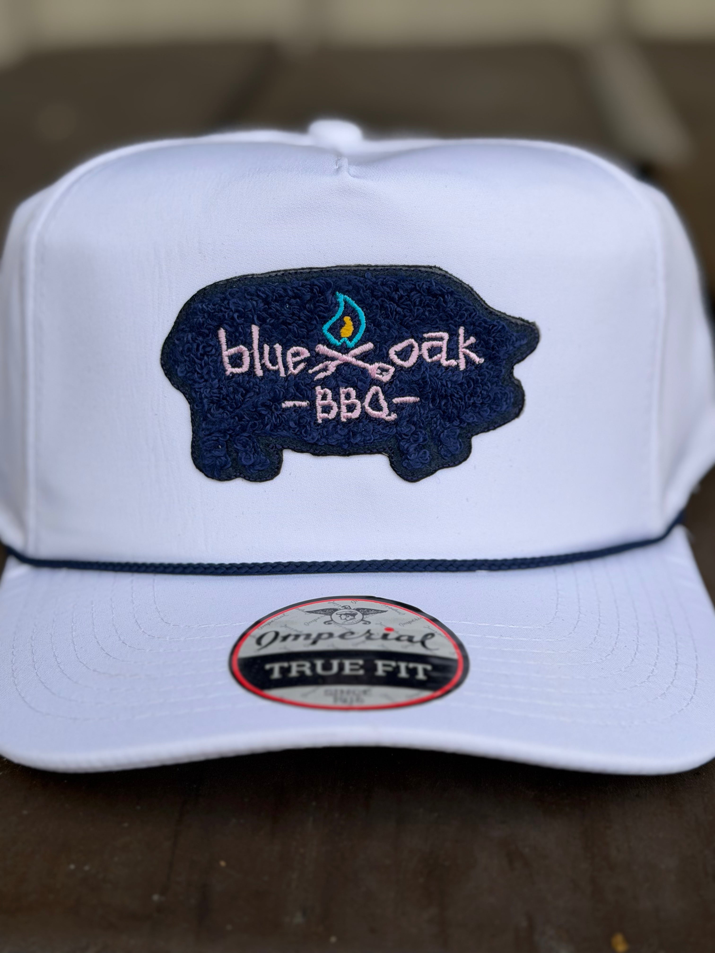 Imperial White / Navy Pig Hat